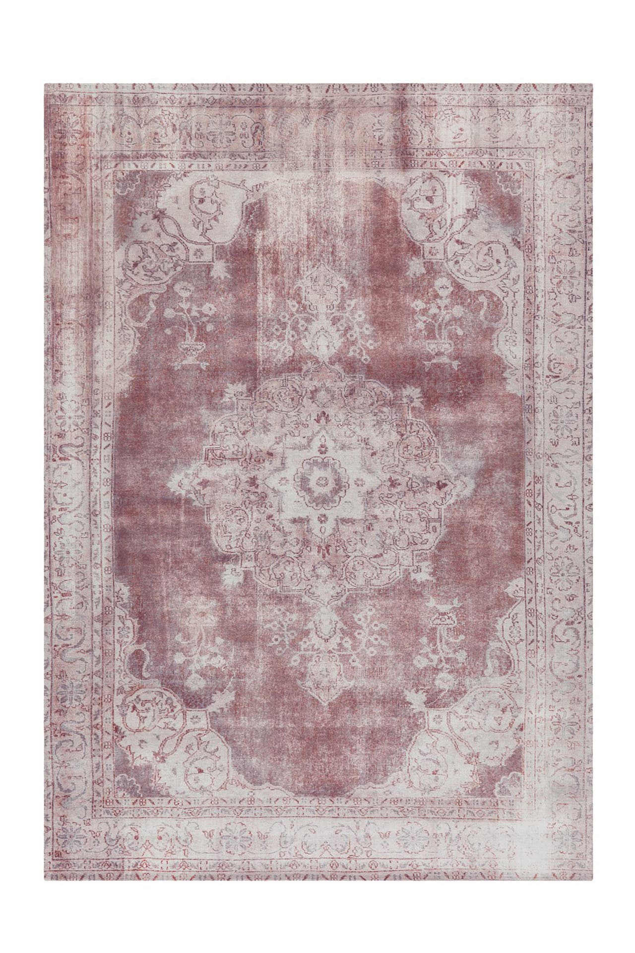 ARTE ESPINA Wohnzimmer Teppich Kurzflorteppich Vintage 840 in elfenbein - rot – Vintage, Bild 1