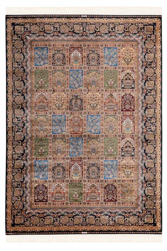 KAYOOM Wohnzimmer Teppich Vintage Teppich Babil 311 in blau – Vintage