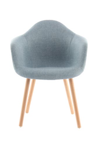 KAYOOM Stuhl Winston 310 2er-Set blau – eiche , modern