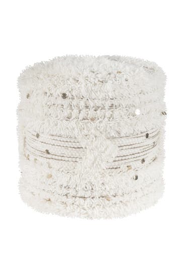 KAYOOM Sitzkissen Pouf Bohist 425 35 x 35 cm in creme - khaki