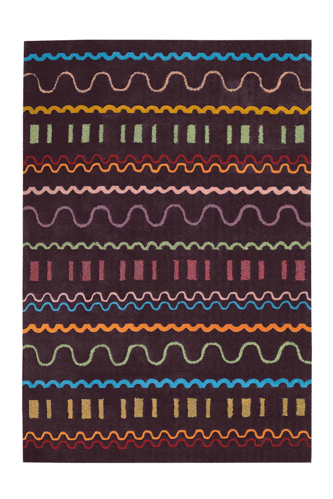 ARTE ESPINA Wohnzimmer Teppich Kurzflorteppich Spirit 3085 in multi - violett, Bild 1