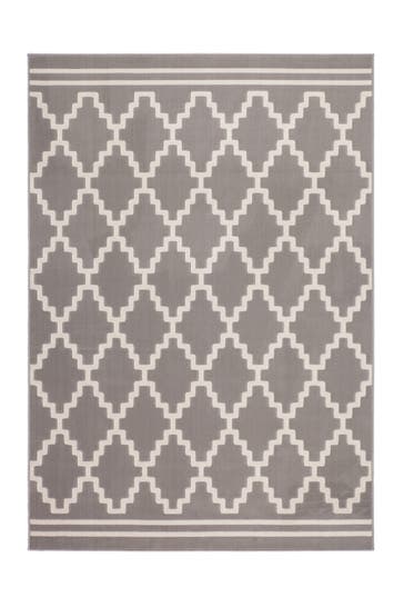 KAYOOM Wohnzimmer Teppich Kurzflorteppich Lina 225 in taupe - elfenbein – Klassisch