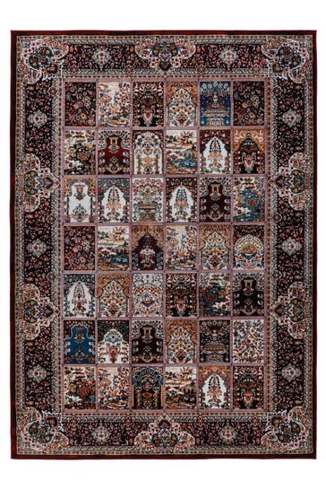 KAYOOM Wohnzimmer Kurzflor Teppich Rocks 325 Rot