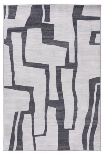 KAYOOM Wohnzimmer Kurzflor Teppich Bluster 325 Silber