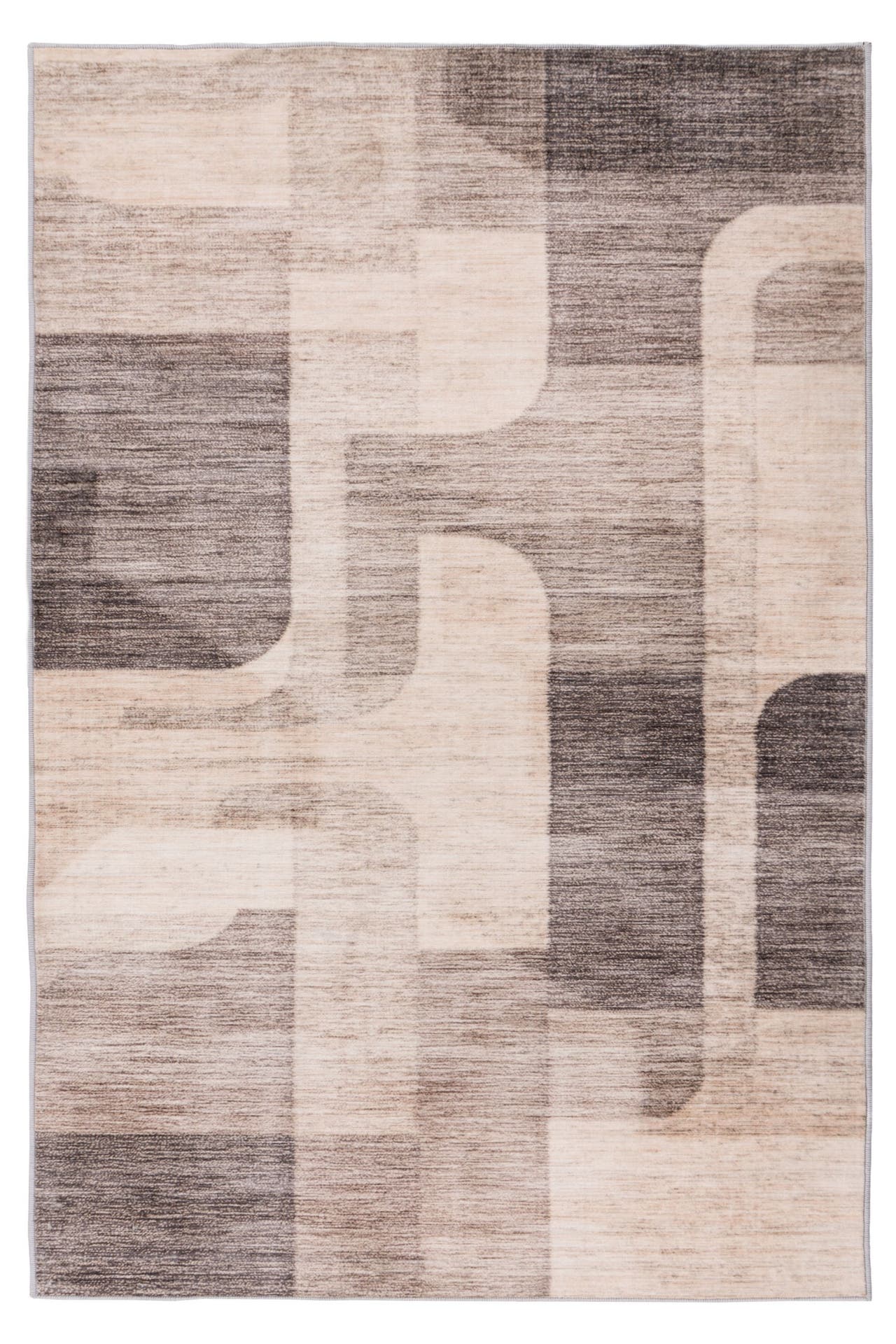 KAYOOM Wohnzimmer Kurzflor Teppich Bluster 225 Taupe, Bild 1