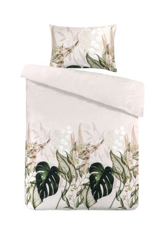 KAYOOM Bettwäsche Bettwäschegarnitur Vayda mit 1 Kissenbezug (80 x 80 cm) in beige