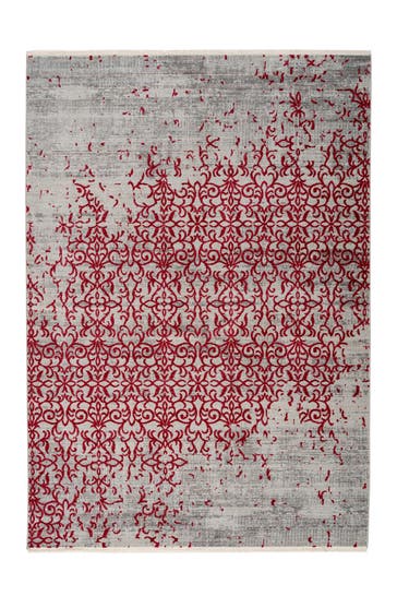 ARTE ESPINA Wohnzimmer Teppich Kurzflorteppich Baroque 225 in rot