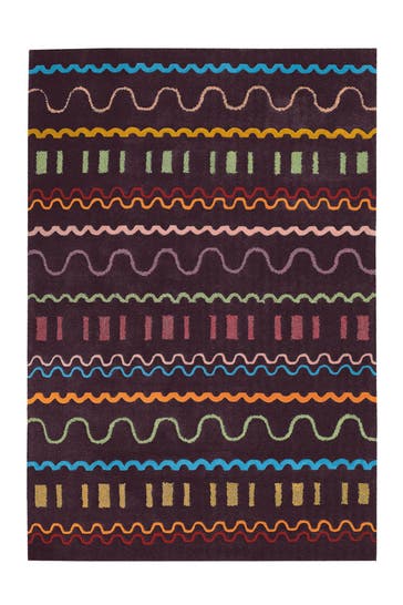 ARTE ESPINA Wohnzimmer Teppich Kurzflorteppich Spirit 3085 in multi - violett