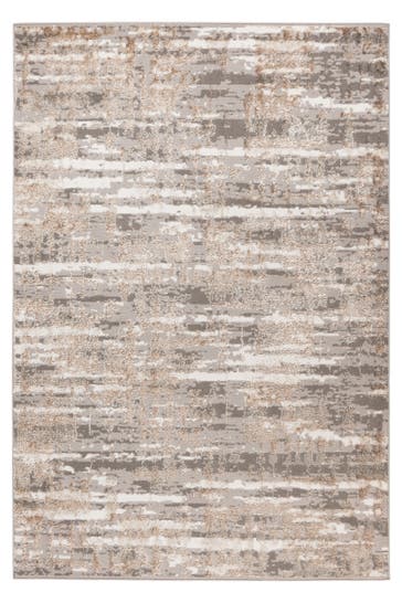 KAYOOM Wohnzimmer Kurzflor Teppich Catcher 625 Silber / Beige