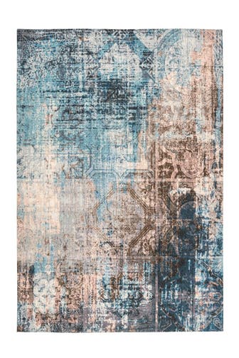 ARTE ESPINA Wohnzimmer Teppich Kurzflorteppich Indiana 325 in blau - braun