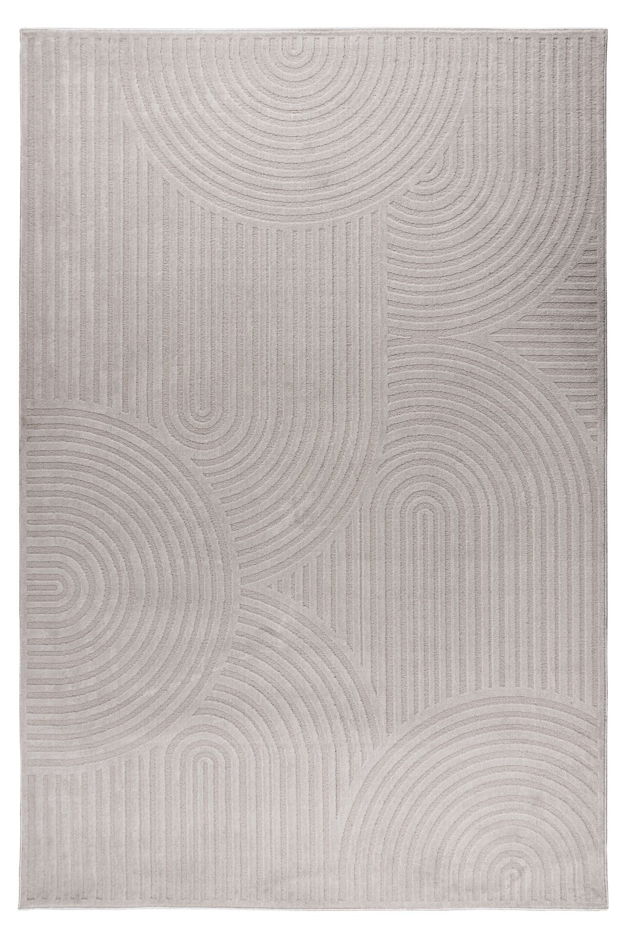 KAYOOM Wohnzimmer Kurzflor Teppich Bandito 325 Silber, Bild 1