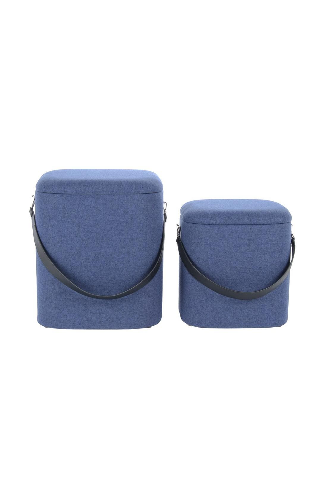 KAYOOM Hocker Arabella 225 2er-Set blau - schwarz – eiche , modern, Bild 1