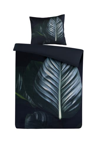 KAYOOM Bettwäsche Tropical 125-DE 80 x 80 cm in schwarz - grün