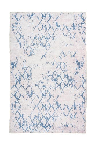 ARTE ESPINA Wohnzimmer Teppich Kurzflorteppich Peron 425 in weiß - blau