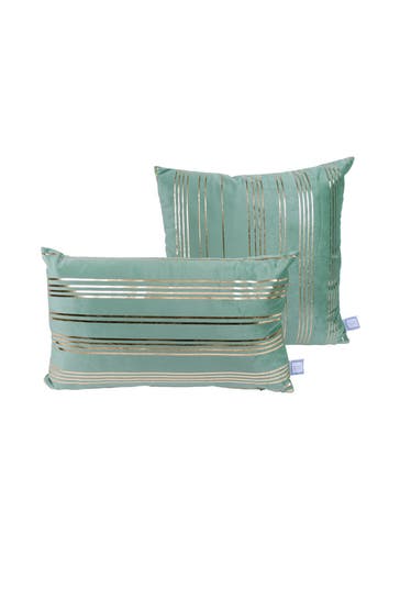 KAYOOM Kissen Dekokissen Prisma 525 2er-Set Mint - Gold mint - gold