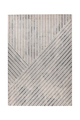 KAYOOM Wohnzimmer Teppich Kurzflorteppich Rhombus 125 in beige - grau
