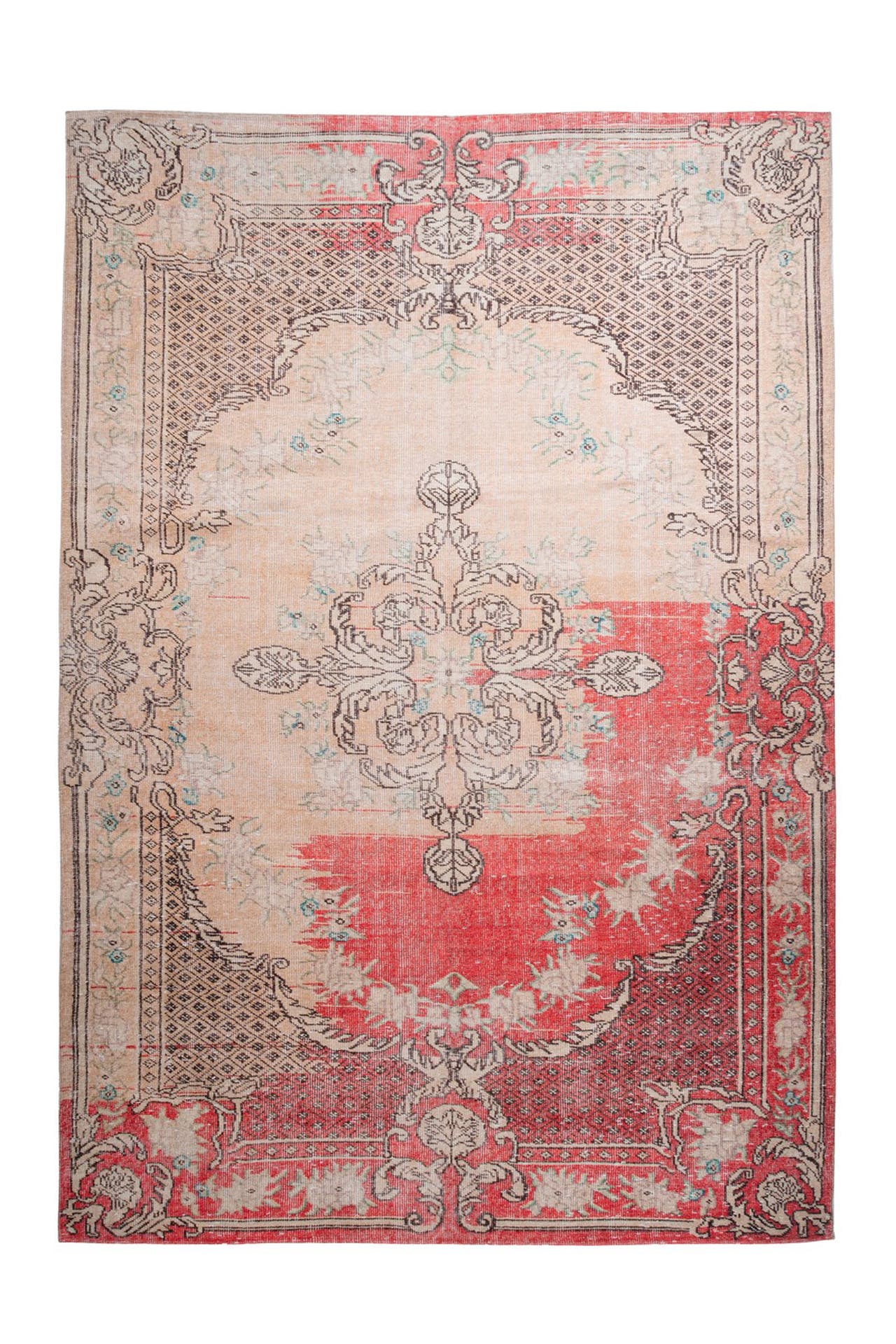 ARTE ESPINA Wohnzimmer Teppich Kurzflorteppich Vintage 8405 in rot, Bild 1