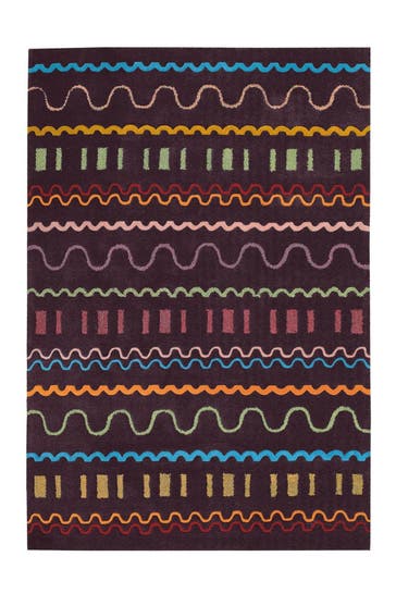 ARTE ESPINA Wohnzimmer Teppich Kurzflorteppich Spirit 308 bunt - violett – Modern