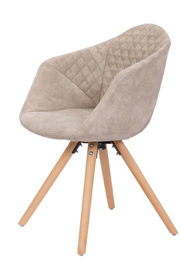 KAYOOM Stuhl Chadwick 110 2er-Set - weiß - creme – eiche , modern