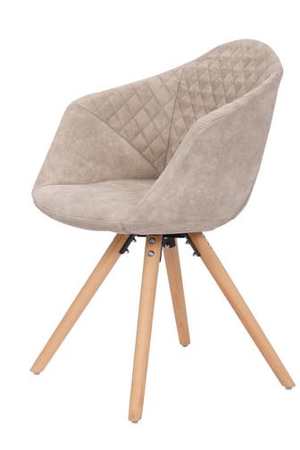 KAYOOM Stuhl Chadwick 110 2er-Set - weiß - creme – eiche , modern