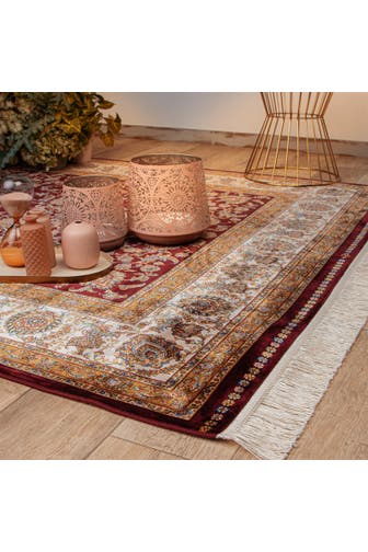 KAYOOM Wohnzimmer Teppich Vintage Teppich Babil 310 in rot – Vintage