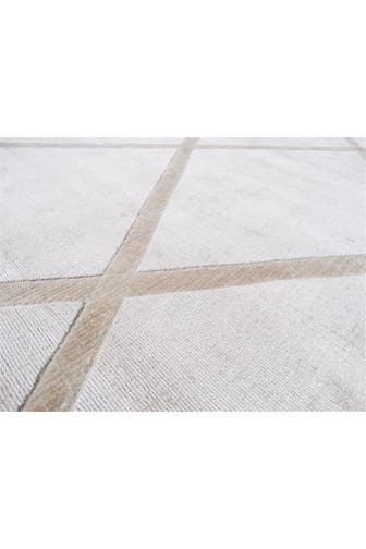 KAYOOM Wohnzimmer Teppich Kurzflorteppich Luxury 210 in elfenbein - taupe – Modern