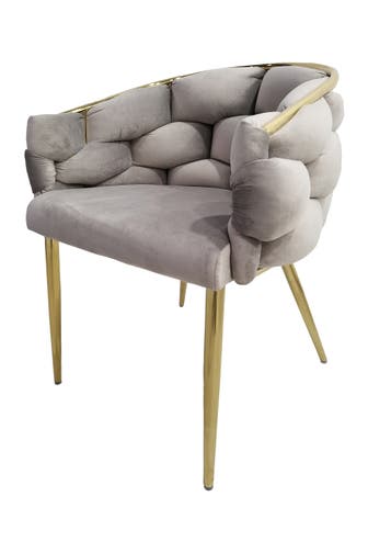 KAYOOM Stuhl Grace 125 2er-Set Taupe - gold modern