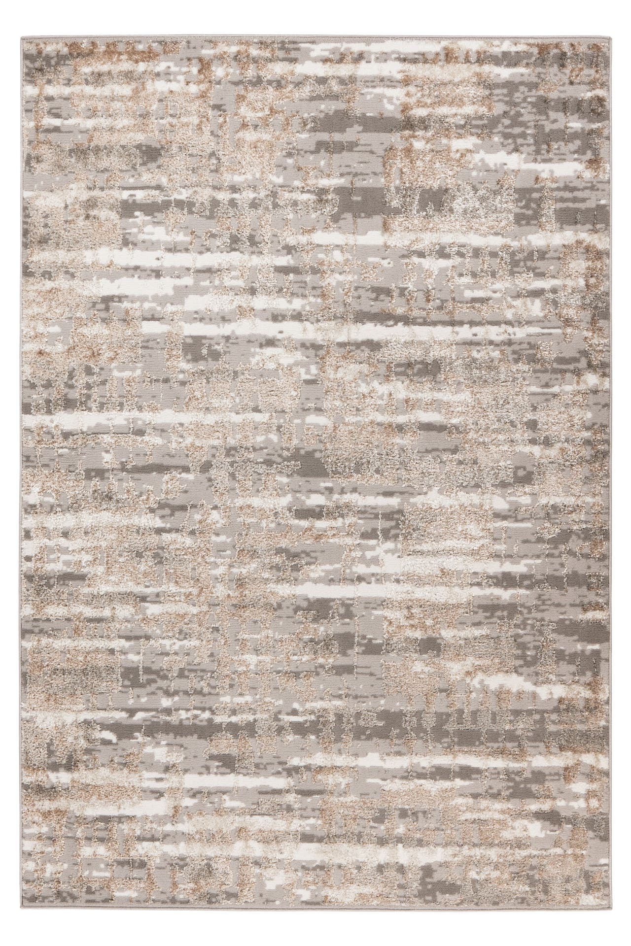 KAYOOM Wohnzimmer Kurzflor Teppich Catcher 625 Silber / Beige, Bild 1