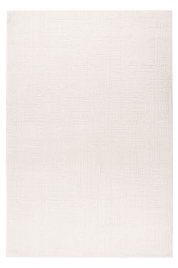 KAYOOM Wohnzimmer Kurzflor Teppich Bandito 125 Elfenbein