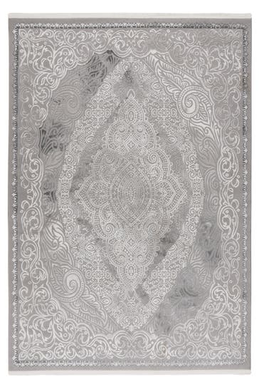 KAYOOM Wohnzimmer Kurzflor Teppich Grounding 125 silber
