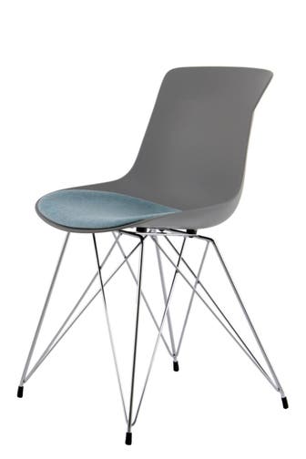 KAYOOM Stuhl Emily 110 2er-Set - hellblau grau – eiche , modern