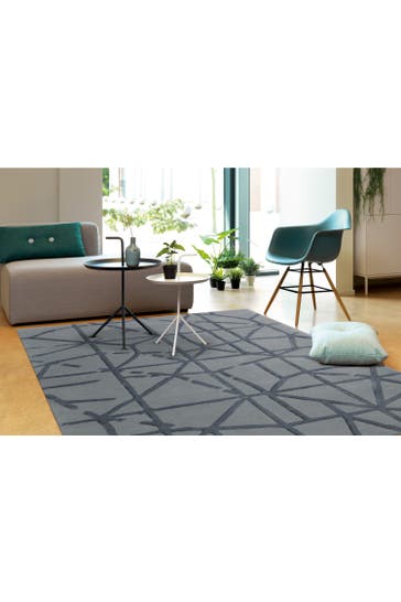ARTE ESPINA Wohnzimmer Teppich Kurzflorteppich Satin 8063 in grau