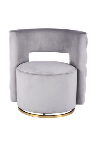 KAYOOM Sessel Drehsessel Beverly 125 - grau - gold – Eiche