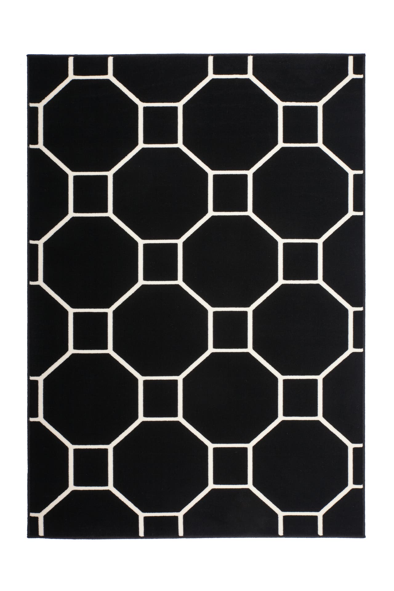 KAYOOM Wohnzimmer Teppich Kurzflorteppich Lina 125 in schwarz - elfenbein – Modern, Bild 1