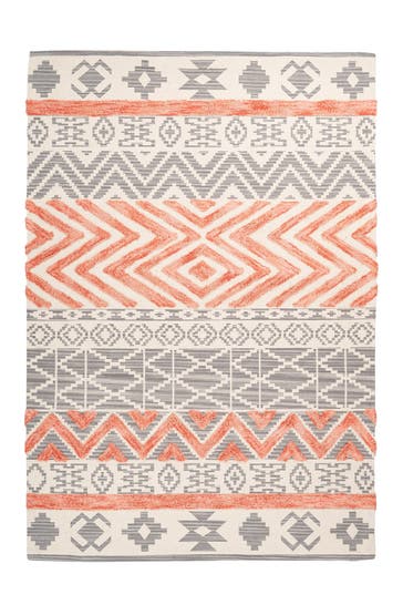 ARTE ESPINA Wohnzimmer Teppich Kurzflorteppich Ethnie 125 in grau - apricot