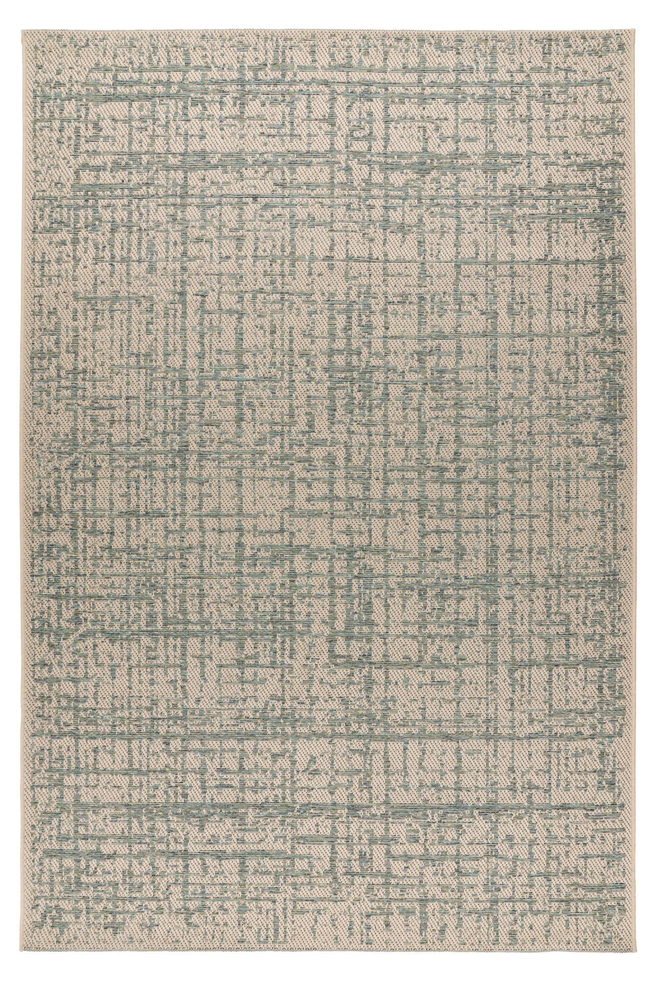 KAYOOM Wohnzimmer Teppich Kurzflorteppich Tribal 325 in blaugrün, Bild 1