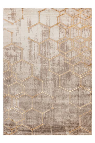 KAYOOM Wohnzimmer Teppich Kurzflorteppich Mineral 525 in beige