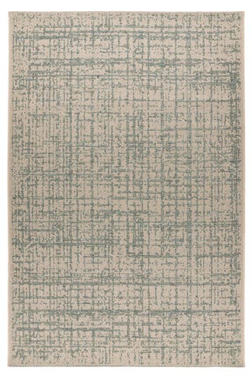 KAYOOM Wohnzimmer Kurzflor Teppich Tribal 325 Türkis