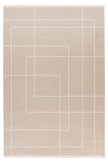 KAYOOM Wohnzimmer Teppich Kurzflorteppich Stage 125 in beige