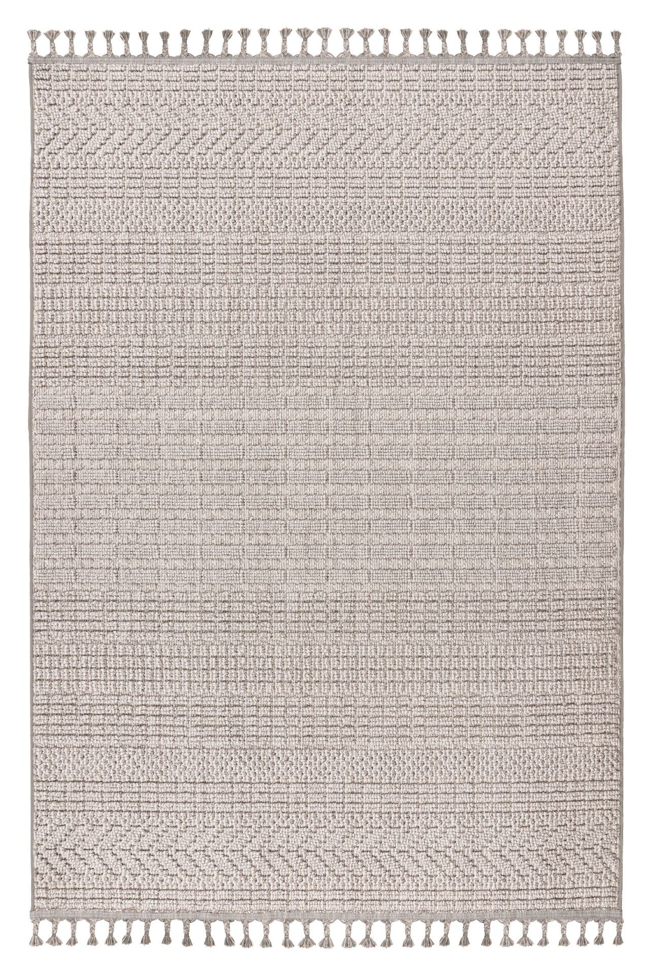 KAYOOM Wohnzimmer Kurzflor Teppich Reef 125 Silber, Bild 1