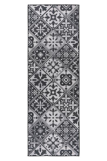 KAYOOM Wohnzimmer Teppich Kurzflorteppich Pyron 725 60 x 180 cm in grau