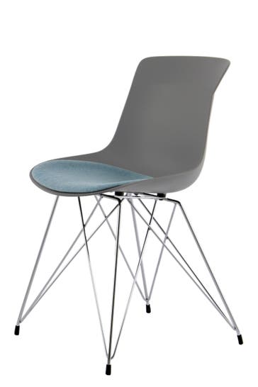 KAYOOM Stuhl Emily 110 2er-Set - hellblau grau – eiche , modern