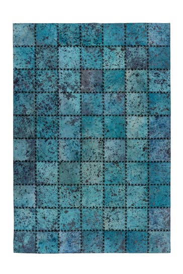 ARTE ESPINA Wohnzimmer Teppich Kurzflorteppich Voila 125 in Türkis – Modern