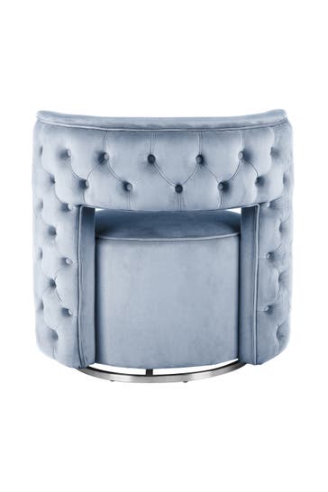 KAYOOM Sessel Drehsessel Beverly 125 hellblau - silber – Eiche