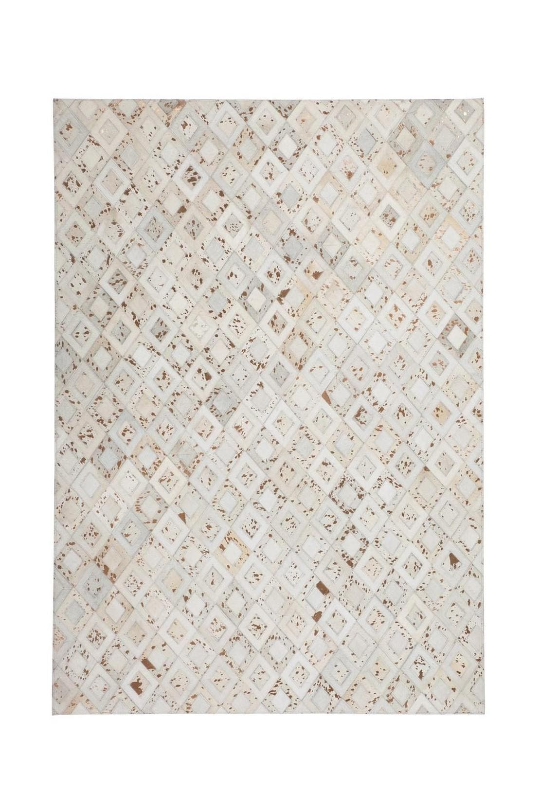 KAYOOM Wohnzimmer Teppich Kurzflorteppich Spark 110 in elfenbein - Chrom – Landhaus, Bild 1