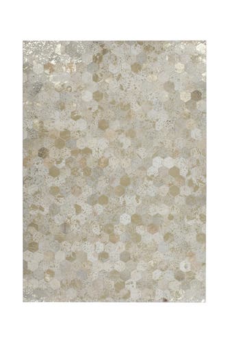 KAYOOM Wohnzimmer Teppich Kurzflorteppich Spark 210 in elfenbein - gold