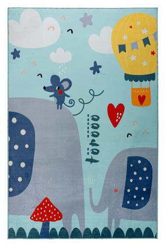 KAYOOM Wohnzimmer Teppich Wonder 130 in blau