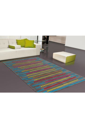 ARTE ESPINA Wohnzimmer Teppich Kurzflorteppich Mood 4311 170 x 240 cm in multi - blau