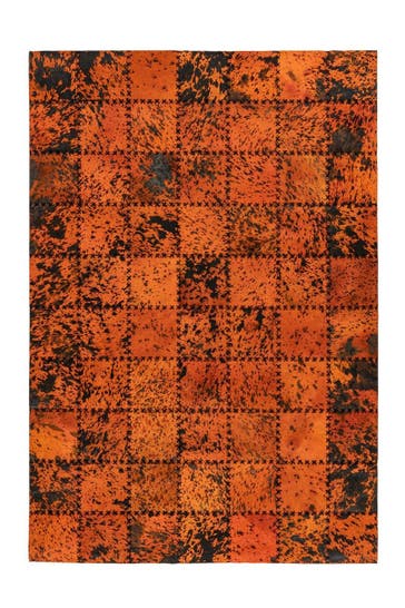 ARTE ESPINA Wohnzimmer Teppich Kurzflorteppich Voila 125 in orange – Modern