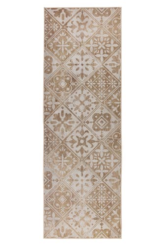KAYOOM Wohnzimmer Teppich Kurzflorteppich Pyron 725 60 x 180 cm in beige